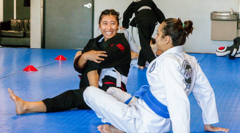 women training bjj and self-defense
